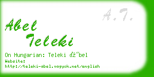 abel teleki business card